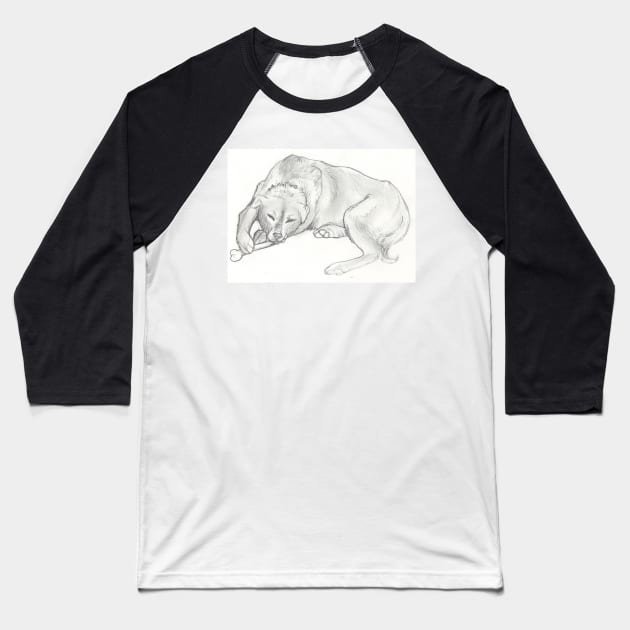 Dog Baseball T-Shirt by pegacorna